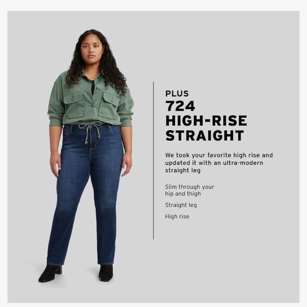 Levi’s 724 high rise straight jeans new